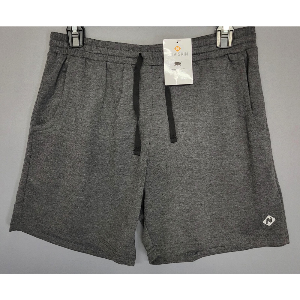 Naviskin Shorts Mens Medium Athletic Casual‎ Lounge Drawstring Gym New